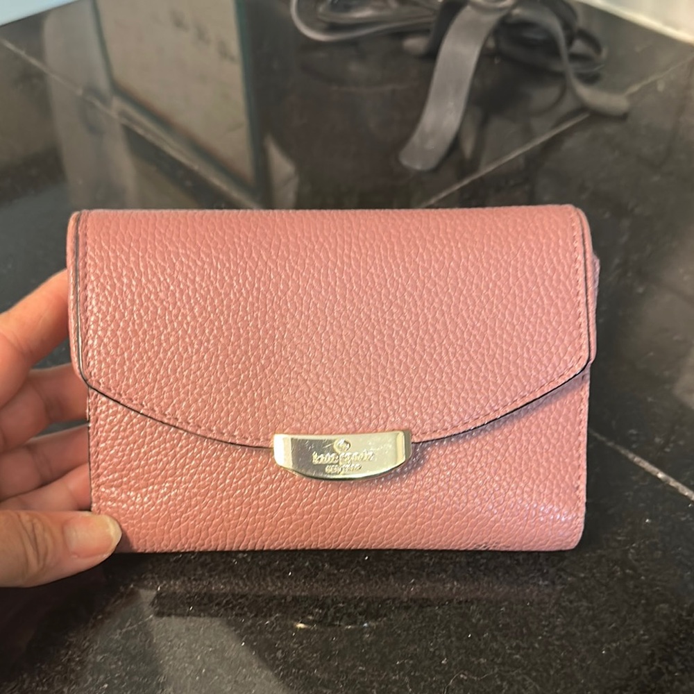 Kate Spade Pink Pebbled Leather Wallet